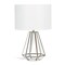 Elegant Designs Home Decorative Glass and Brass Pyramid Table Lamp